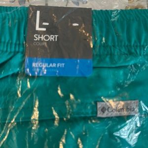 Columbia shorts. 5” inseam. Green